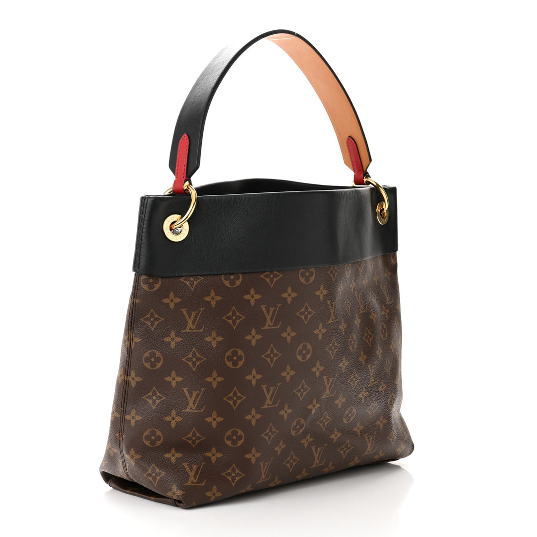 LOUIS VUITTON MONOGRAM TUILERIES HOBO BAG BLACK