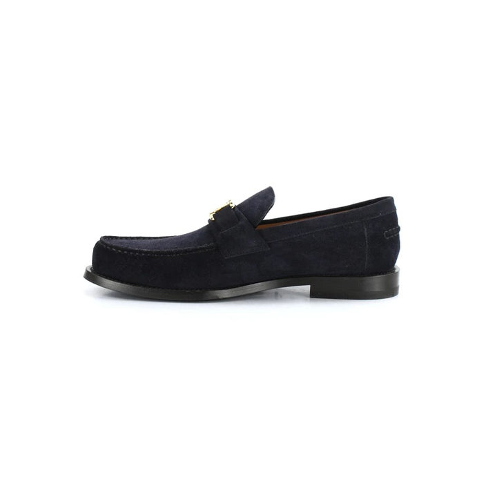 LOUIS VUITTON MONTE CARLO SUEDE LV LOGO LOAFERS