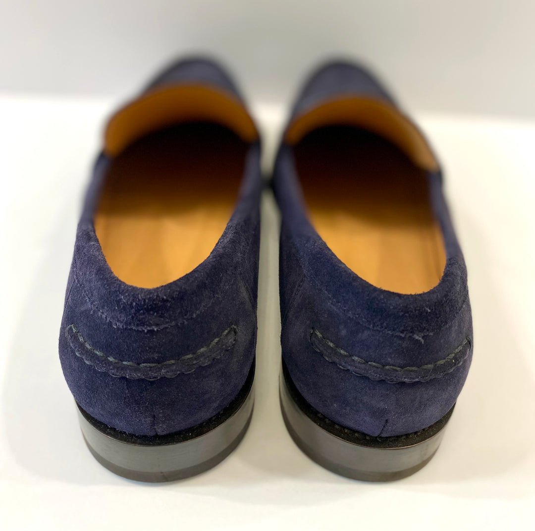 LOUIS VUITTON MONTE CARLO SUEDE LV LOGO LOAFERS – Caroline display picture 1