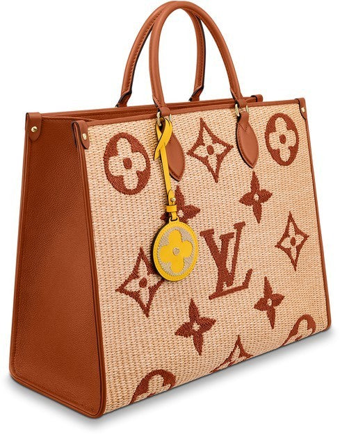 LOUIS VUITTON LIMITED EDITION GIANT MONOGRAM RAFFIA CALFSKIN