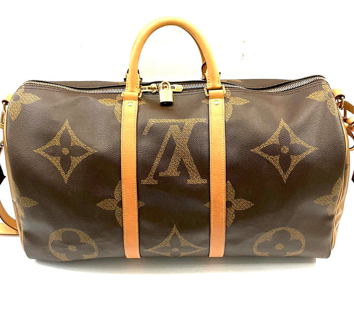LOUIS VUITTON REVERSE GIANT MONOGRAM KEEPALL BANDOULIERE 50 BAG