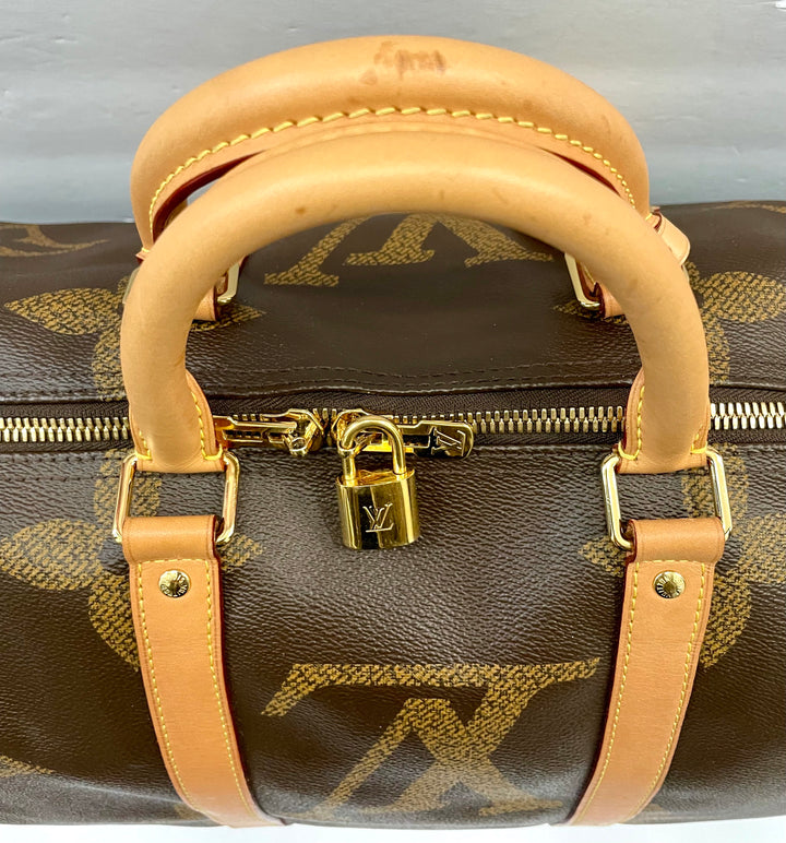LOUIS VUITTON REVERSE GIANT MONOGRAM KEEPALL BANDOULIERE 50 BAG