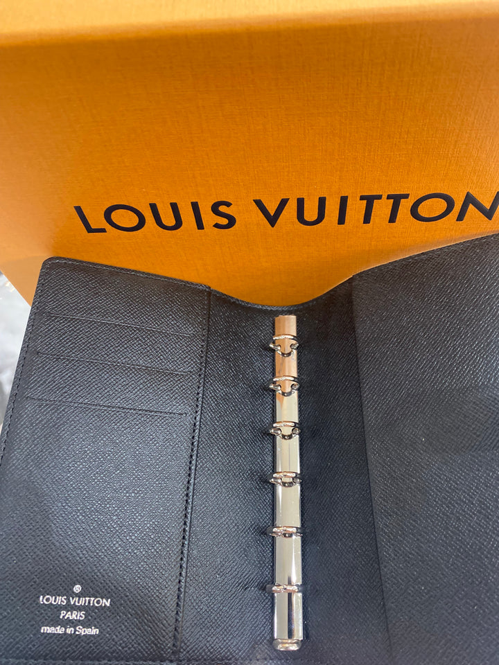 LOUIS VUITTON DAMIER GRAPHITE LIMITED EDITION RING AGENDA COVER