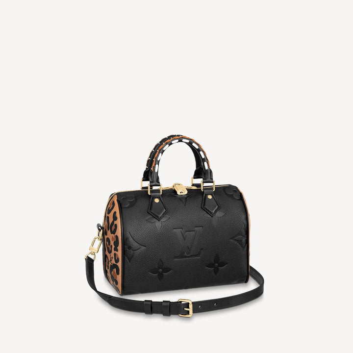 LOUIS VUITTON EMPREINTE GIANT MONOGRAM WILD AT HEART SPEEDY BANDOULIERE 25 SHOULDER BAG