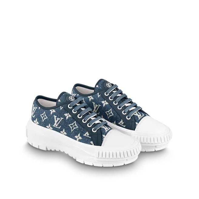 LOUIS VUITTON LV DENIM MONOGRAM SQUAD SNEAKERS