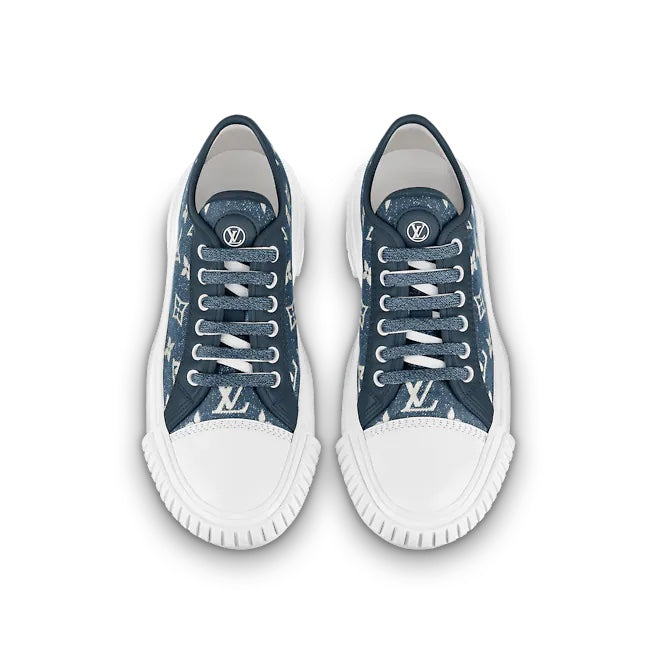 LOUIS VUITTON LV DENIM MONOGRAM SQUAD SNEAKERS