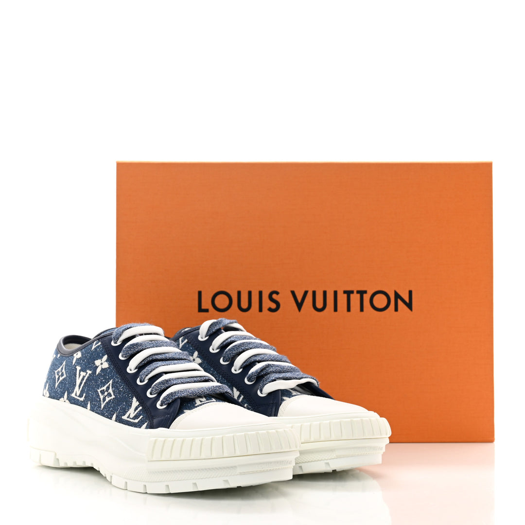LOUIS VUITTON LV DENIM MONOGRAM SQUAD SNEAKERS