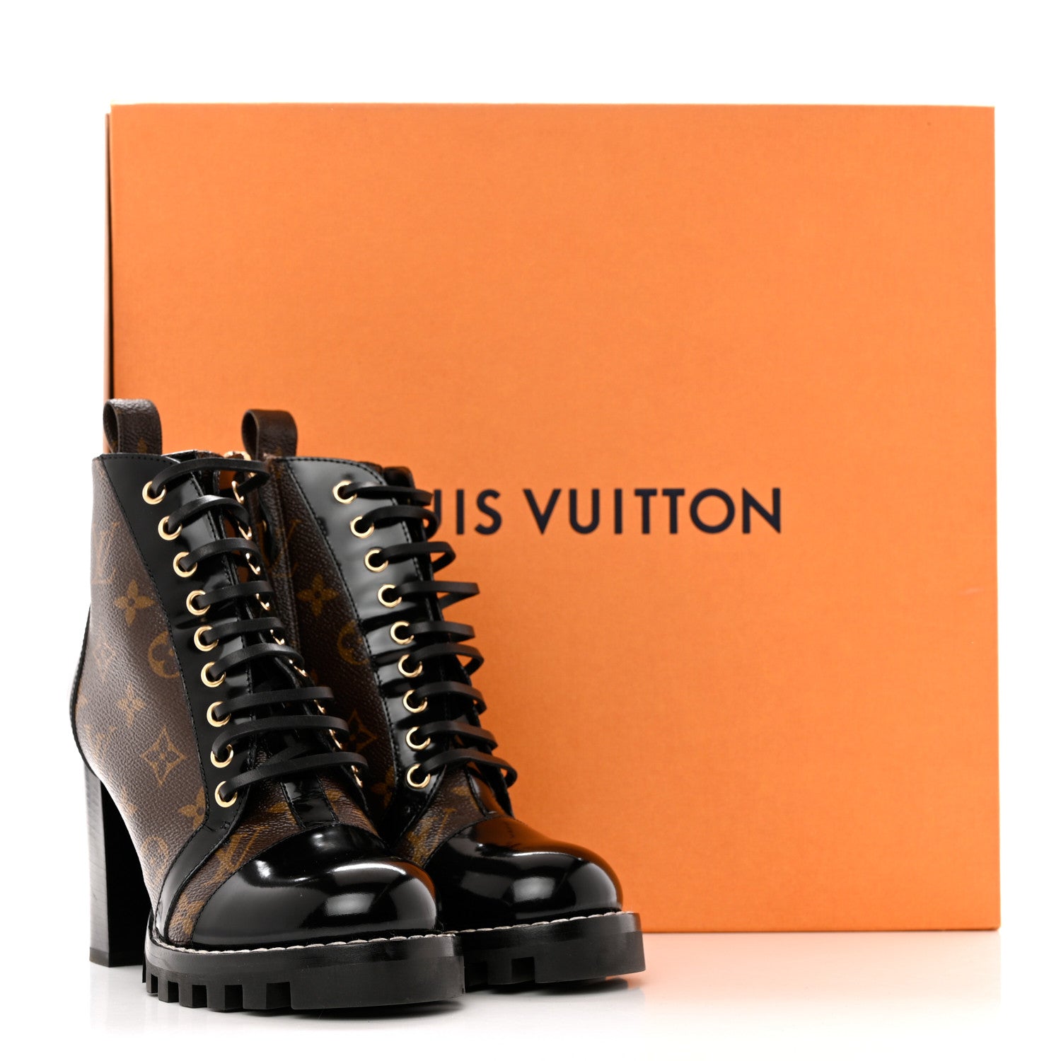 LOUIS VUITTON Suede Calfskin Monogram Star Trail Ankle Boot for