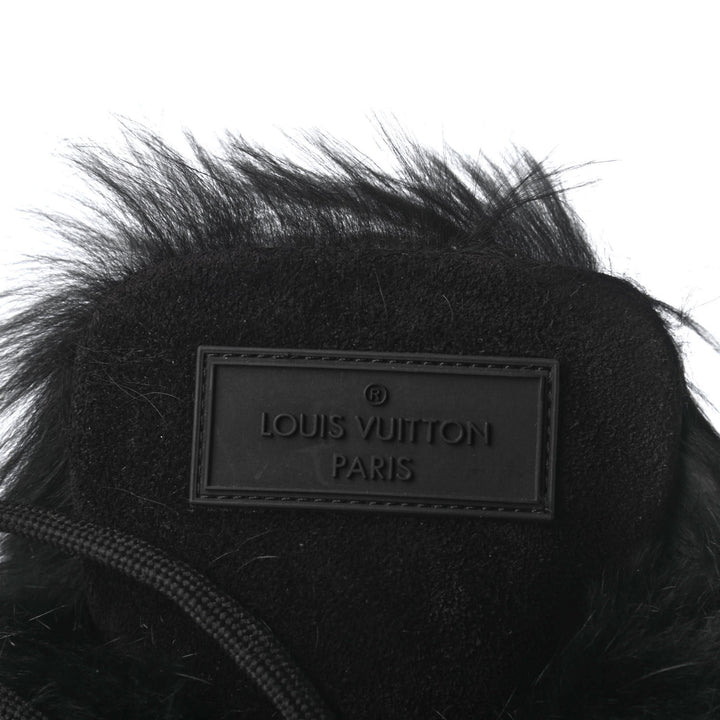 LOUIS VUITTON SUEDE RABBIT FUR HIGH-TOP SNEAKERS