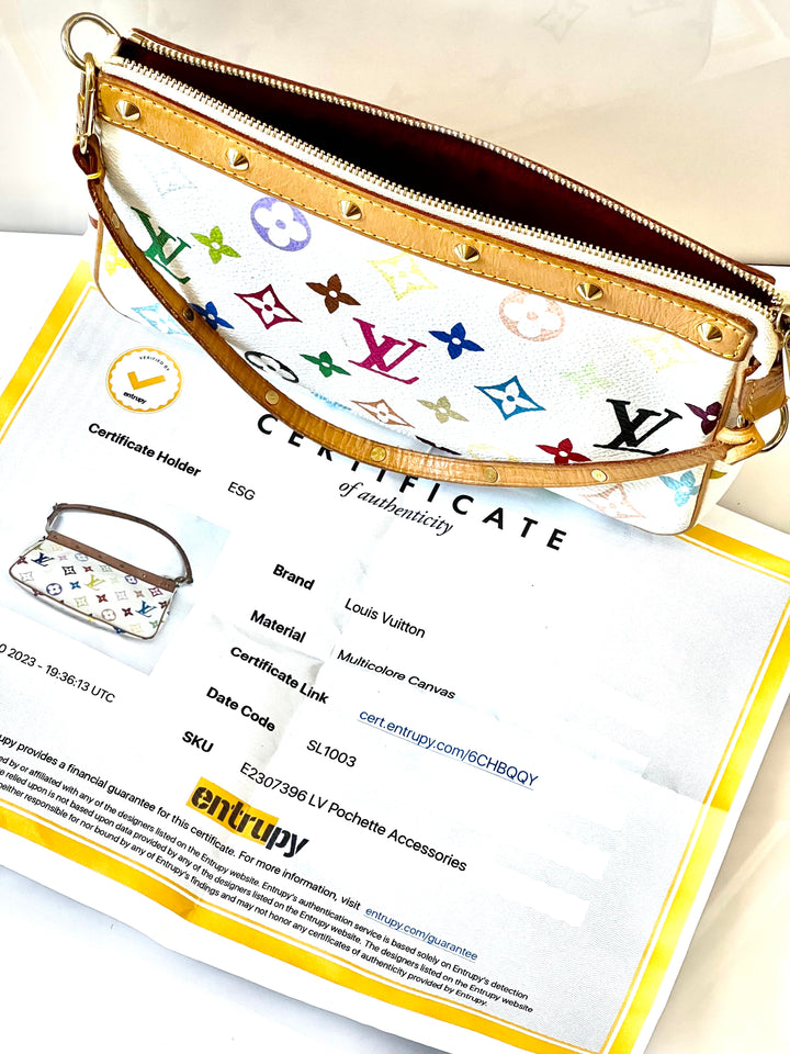 LOUIS VUITTON TAKASHI MURAKAMI MULTICOLOR MONOGRAM POCHETTE