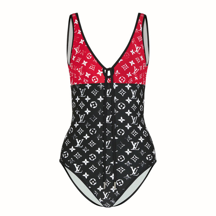 LOUIS VUITTON TECHNICAL JERSEY MONOGRAM ONE-PIECE SWIMSUIT