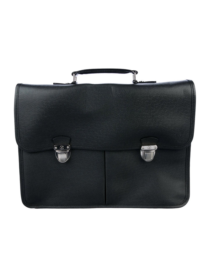 LOUIS VUITTON TAIGA LEATHER ANTON BRIEFCASE WITH SHOULDER STRAP