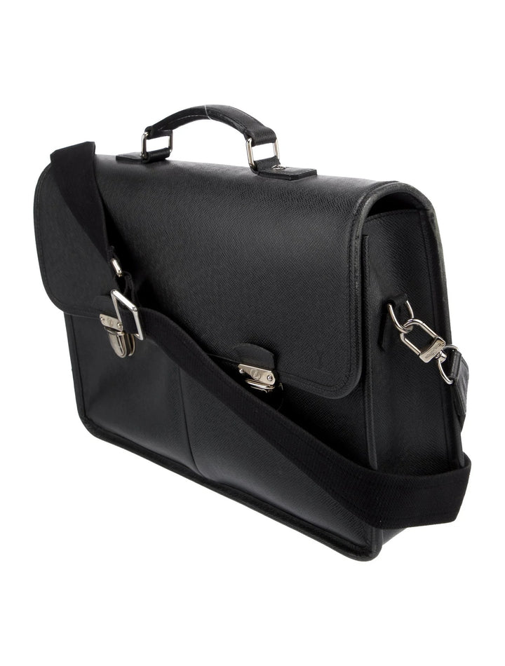 LOUIS VUITTON TAIGA LEATHER ANTON BRIEFCASE WITH SHOULDER STRAP