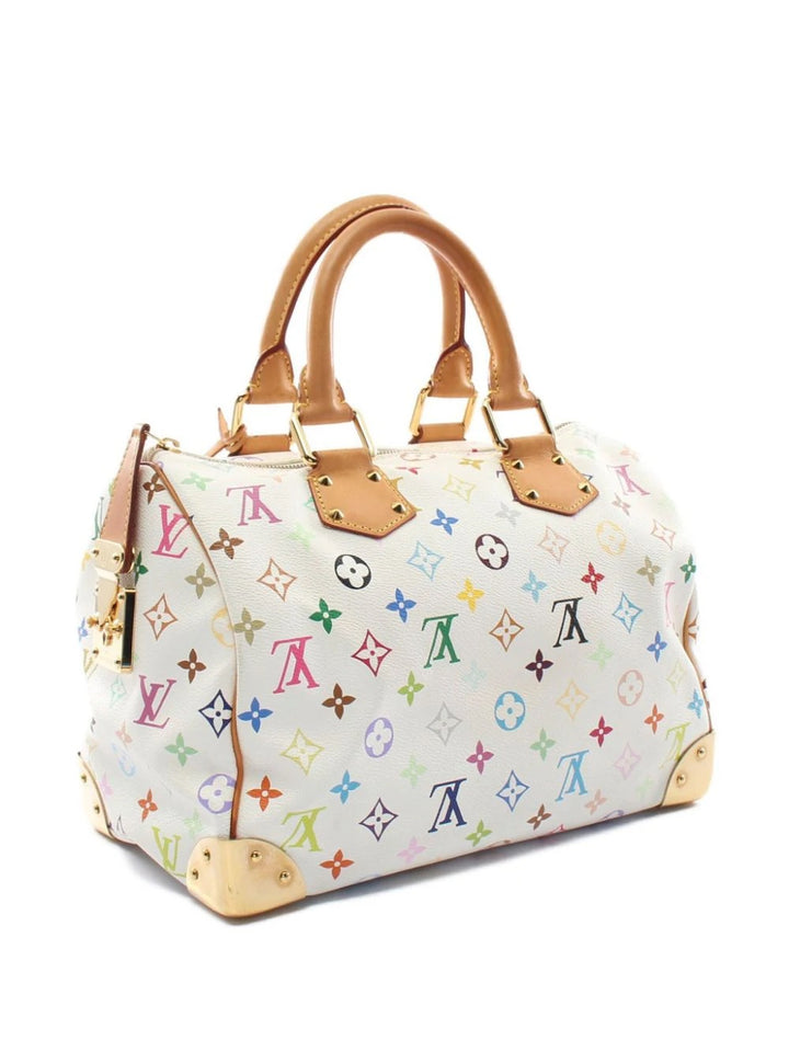 LOUIS VUITTON X TAKASHI MURAKAMI MULTICOLOR MONOGRAM LIMITED EDITION SPEEDY 30 HANDBAG