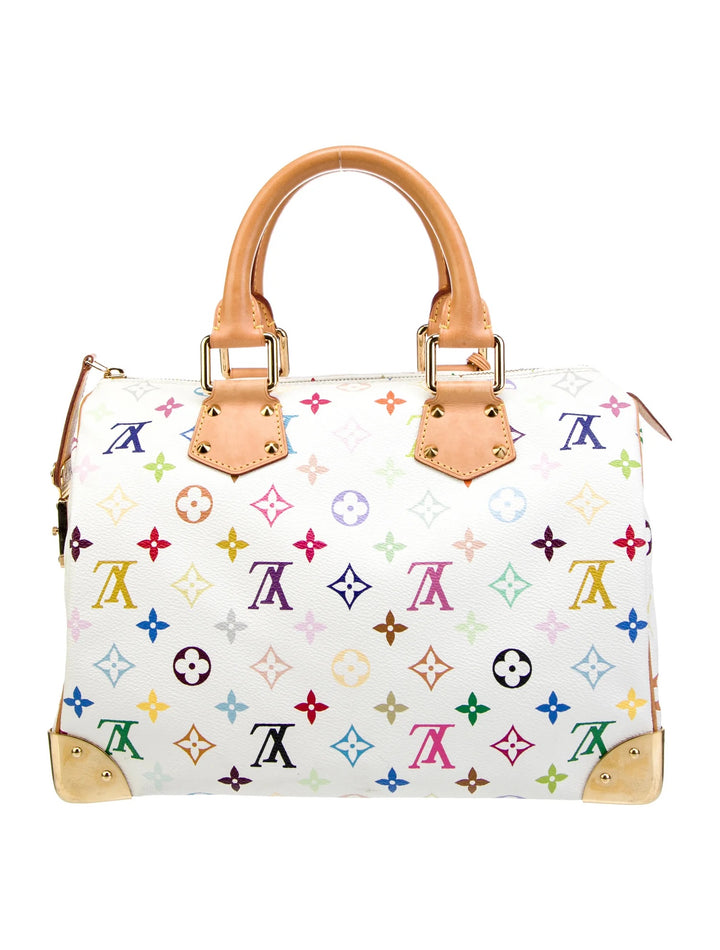 LOUIS VUITTON X TAKASHI MURAKAMI MULTICOLOR MONOGRAM LIMITED EDITION SPEEDY 30 HANDBAG