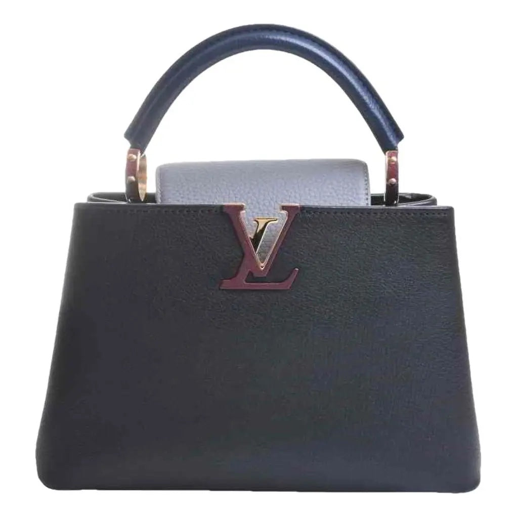 LOUIS VUITTON CAPUCINES TAURILLON  LEATHER PM TRI-COLOR HANDBAG
