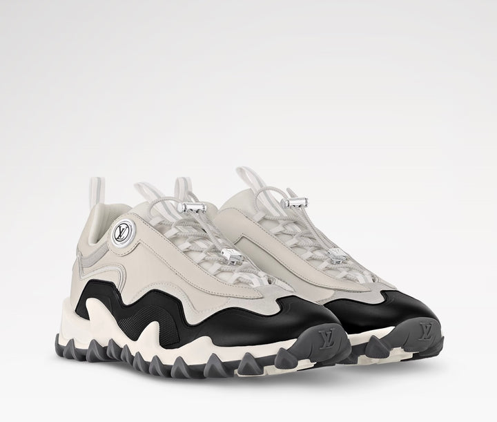 LOUIS VUITTON RUSH TECHNICAL LOW-TOP SUEDE &amp; CALFSKIN  SNEAKERS