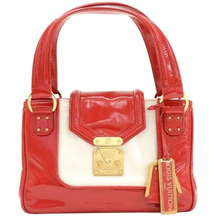 LOUIS VUITTON VERNIS LEATHER CRUISE SAC BICOLOR HANDBAG