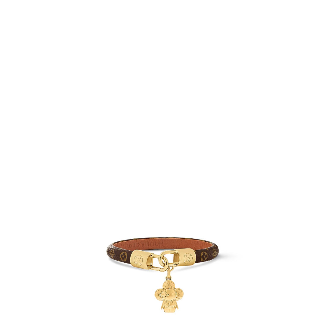 LOUIS VUITTON VIVIENNE MONOGRAM CHARM LEATHER BRACELET