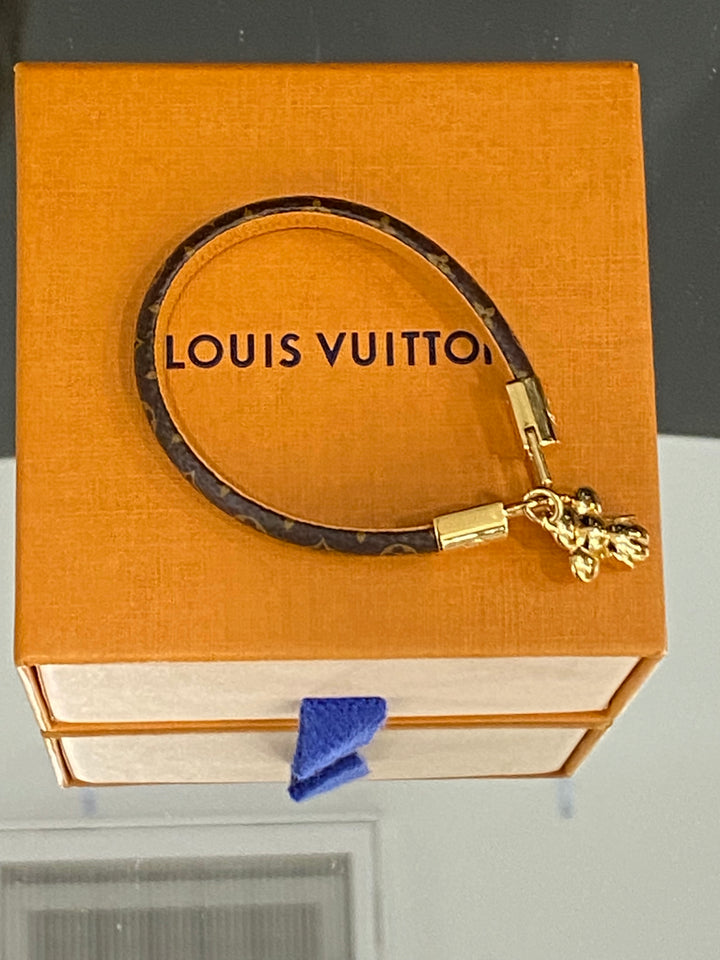 LOUIS VUITTON VIVIENNE MONOGRAM CHARM LEATHER BRACELET