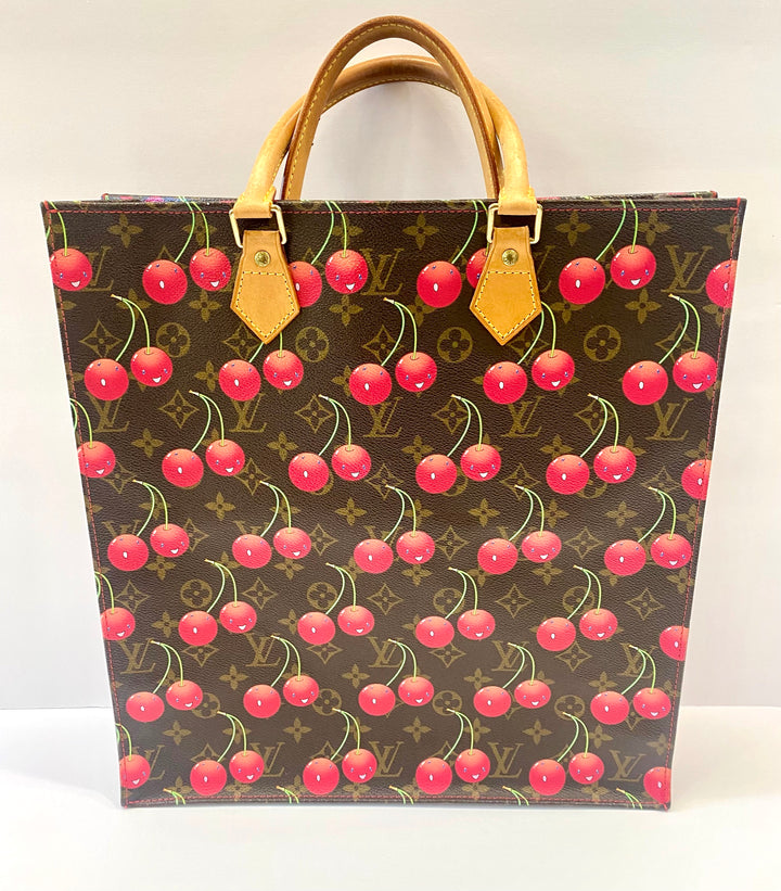 LOUIS VUITTON X TAKASHI MURAKAMI MONOGRAM CERISES SACE PLAT TOTE