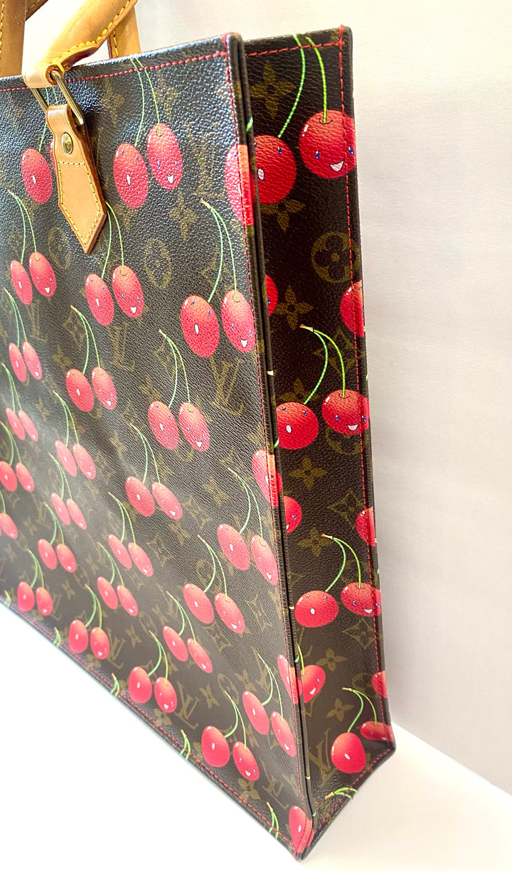LOUIS VUITTON X TAKASHI MURAKAMI MONOGRAM CERISES SACE PLAT TOTE
