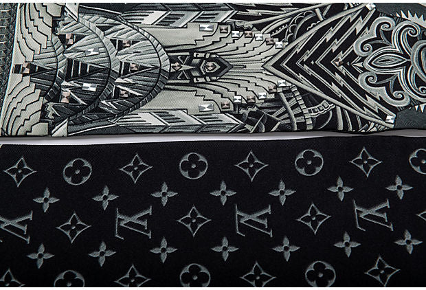 LOUIS VUITTON NY ART DECO MONOGRAM REVERSIBLE SILK SCARF