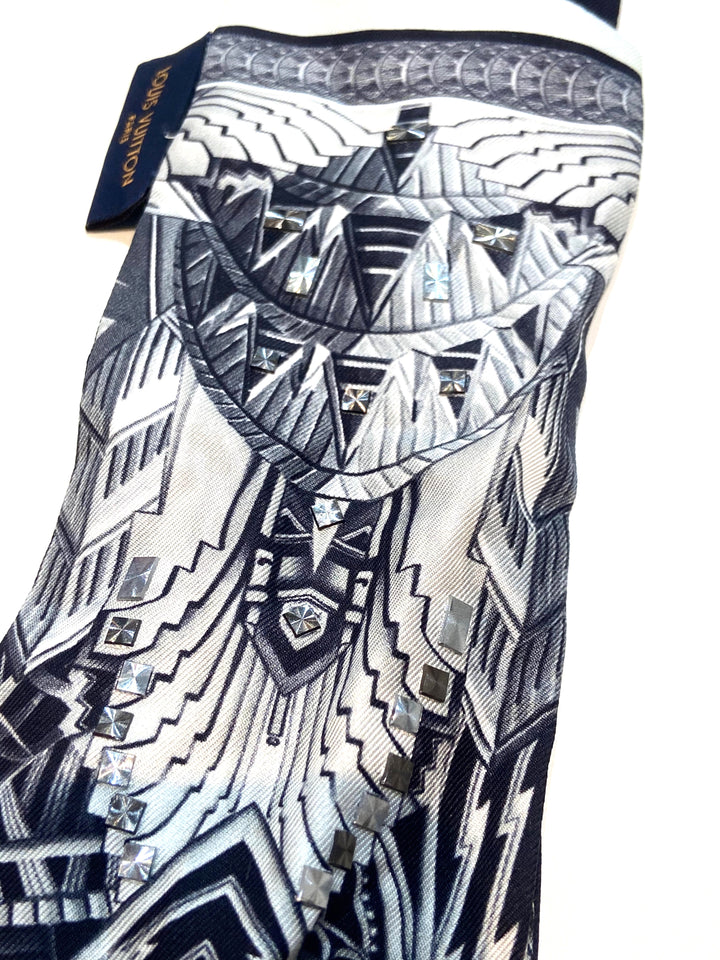 LOUIS VUITTON NY ART DECO MONOGRAM REVERSIBLE SILK SCARF