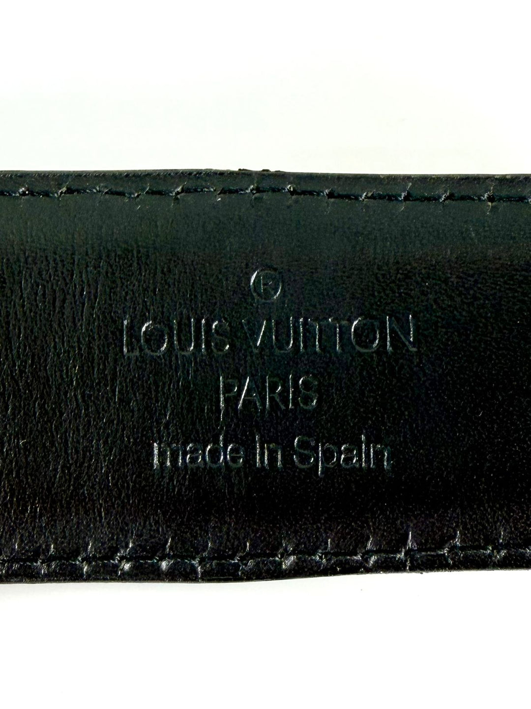 LOUIS VUITTON BLACK EPI LEATHER BELT