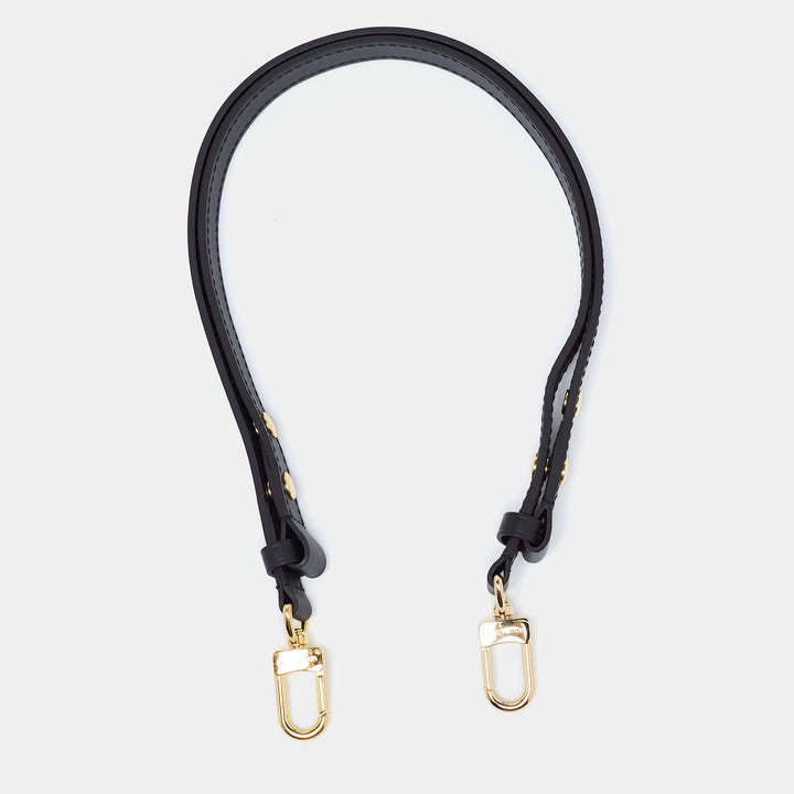 LOUIS VUITTON BLACK LEATHER ADJUSTABLE SHOULDER BAG STRAP