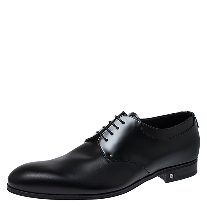 LOUIS VUITTON CALFSKIN LEATHER LACE UP DERBY SHOES