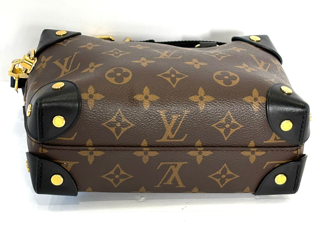 LOUIS VUITTON MONOGRAM CANVAS &amp; LEATHER PETITE MALLE SOUPLE CROSSBODY