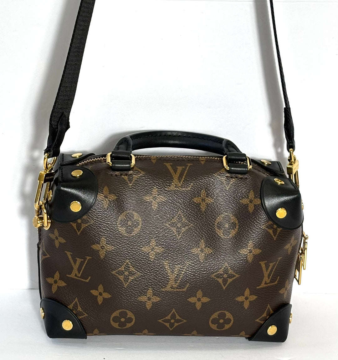 LOUIS VUITTON MONOGRAM CANVAS &amp; LEATHER PETITE MALLE SOUPLE CROSSBODY