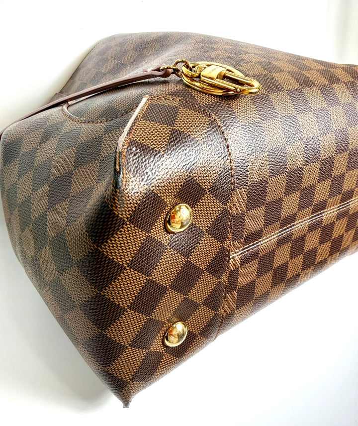 LOUIS VUITTON CAISSA DAMIER HOBO BAG ROSE BALLERINE