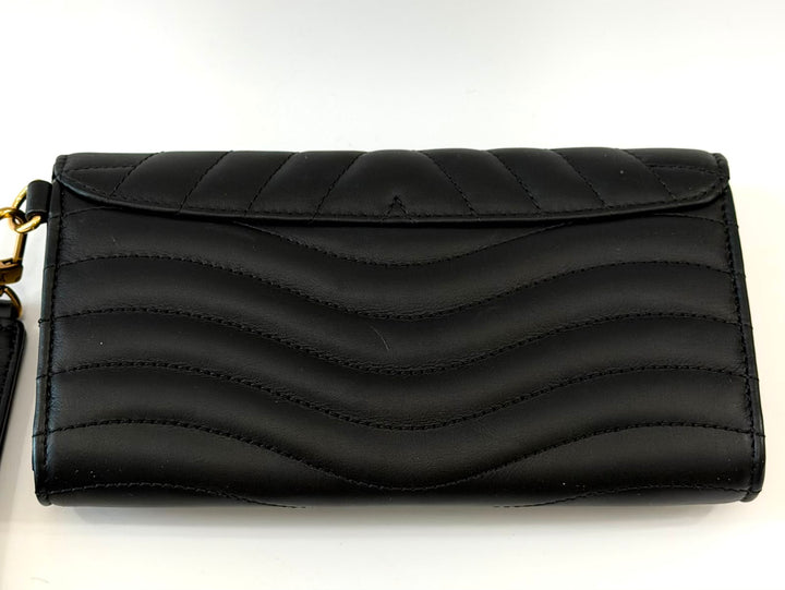 LOUIS VUITTON LOVE LOCK NEW WAVE LONG CALFSKIN LEATHER WALLET WRISTLET