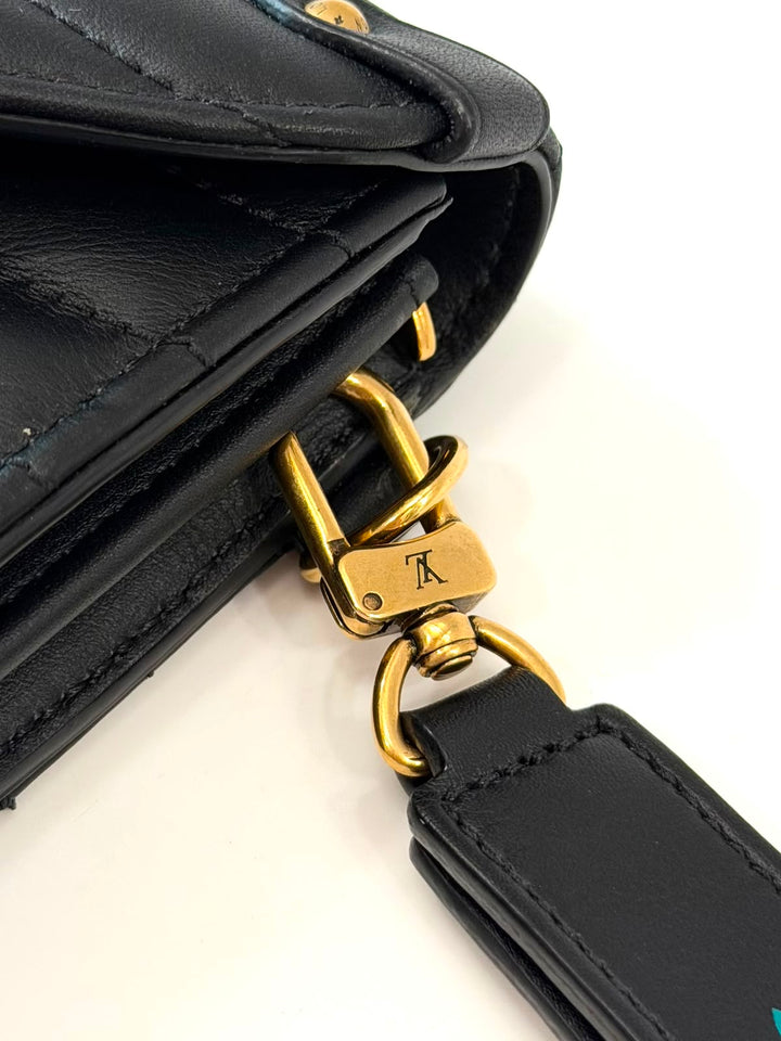 LOUIS VUITTON LOVE LOCK NEW WAVE LONG CALFSKIN LEATHER WALLET WRISTLET