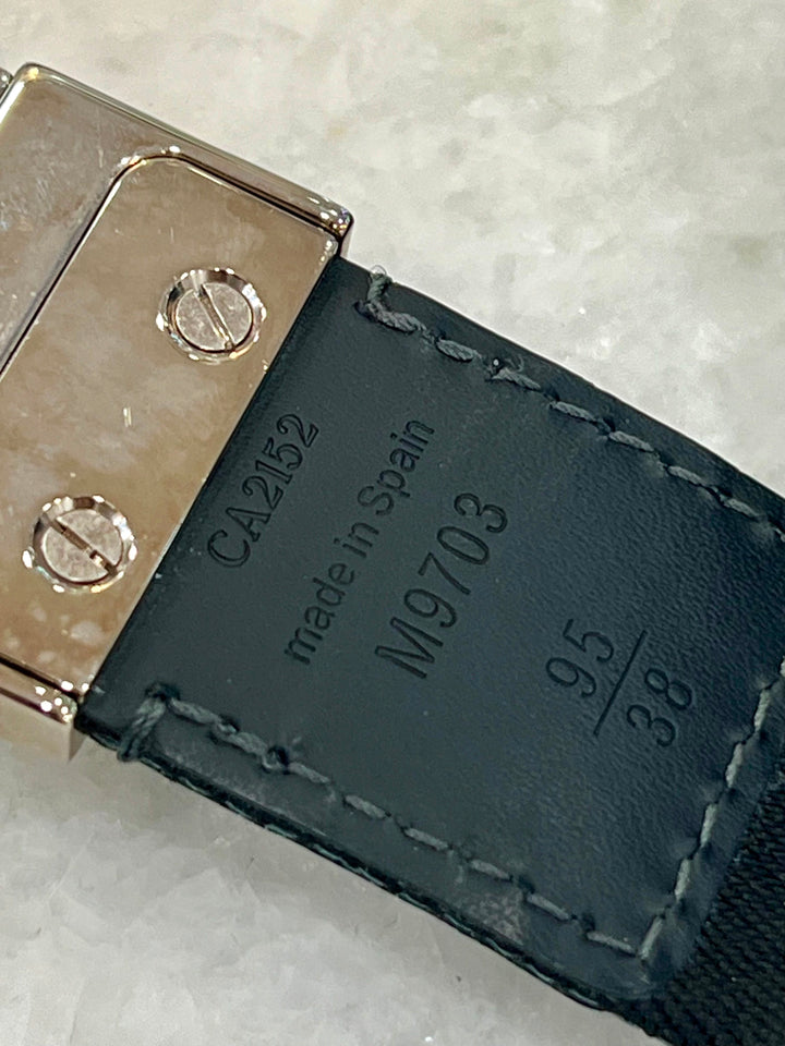 LOUIS VUITTON INVENTION DAMIER GRAPHITE CANVAS &amp; LEATHER REVERSIBLE BELT