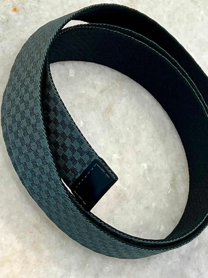 LOUIS VUITTON INVENTION DAMIER GRAPHITE CANVAS &amp; LEATHER REVERSIBLE BELT