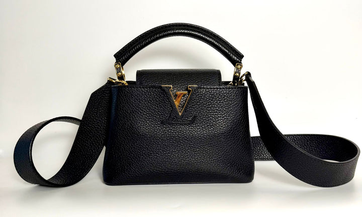 LOUIS VUITTON TAURILLON LEATHER MINI CAPUCINES BAG