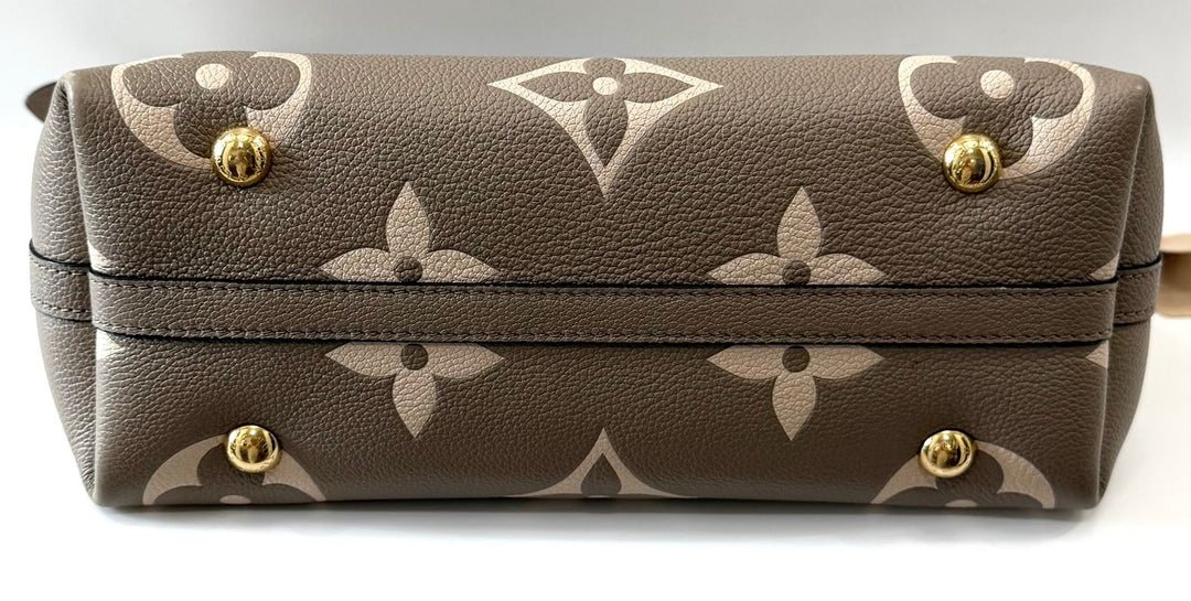 LOUIS VUITTON  MONOGRAM GIANT CARRYALL PM EMPREINTE LEATHER BAG