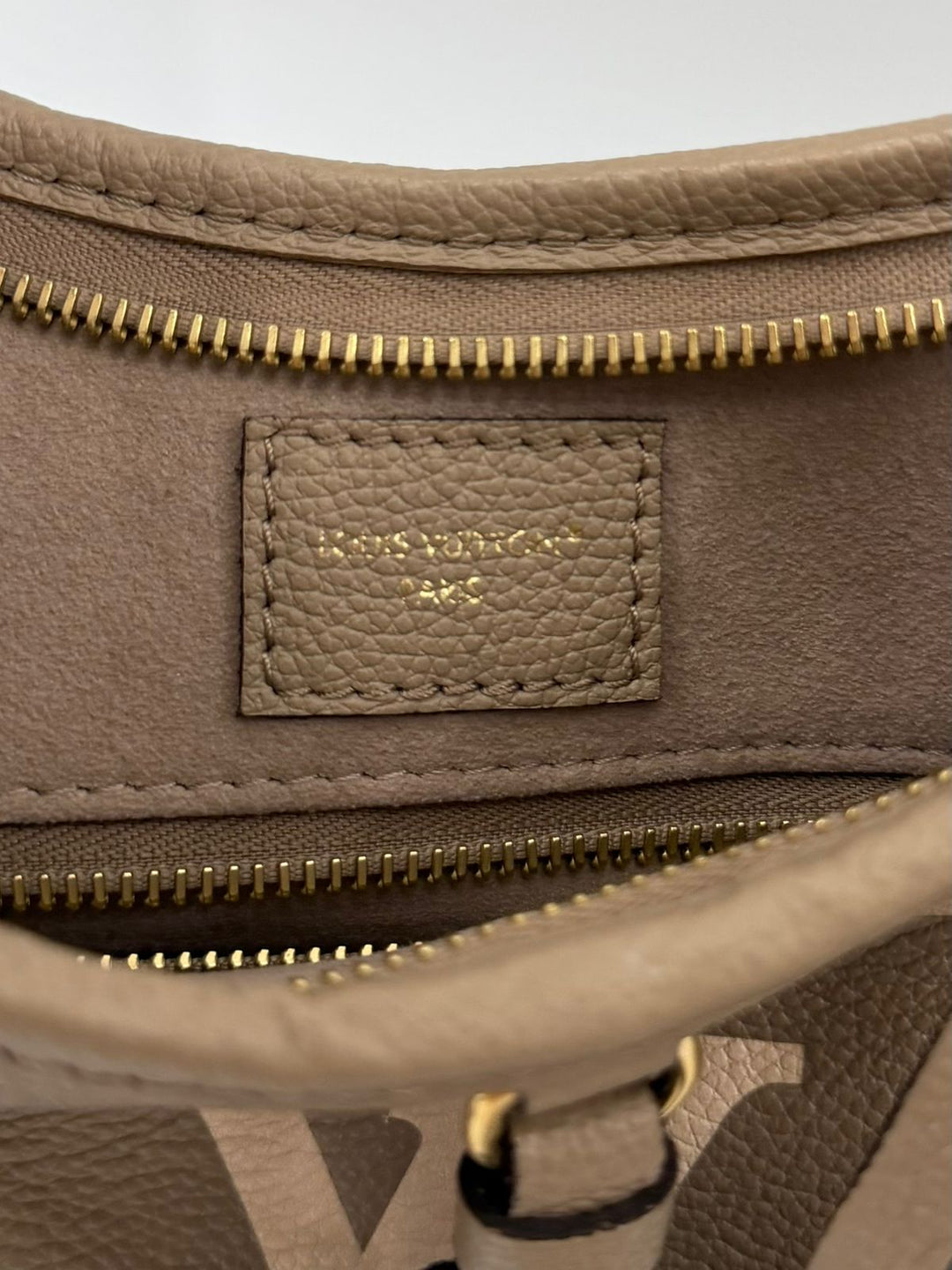 LOUIS VUITTON  MONOGRAM GIANT CARRYALL PM EMPREINTE LEATHER BAG