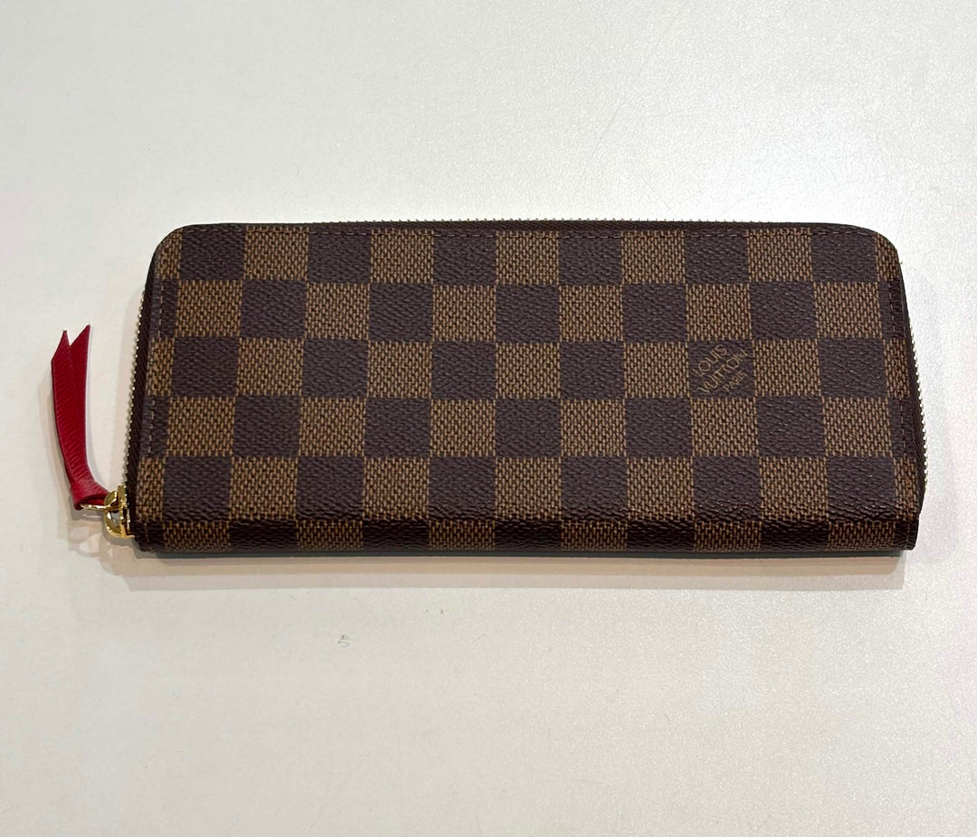 LOUIS VUITTON DAMIER EBENE CLÉMENCE WALLET CHERRY