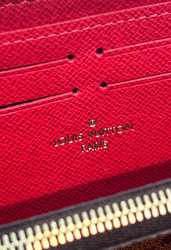 LOUIS VUITTON DAMIER EBENE CLÉMENCE WALLET CHERRY