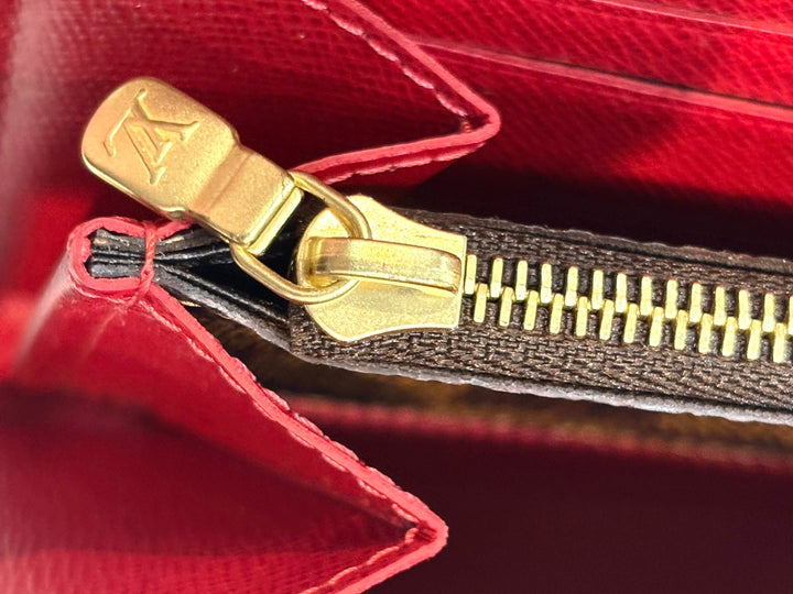 LOUIS VUITTON DAMIER EBENE CLÉMENCE WALLET CHERRY