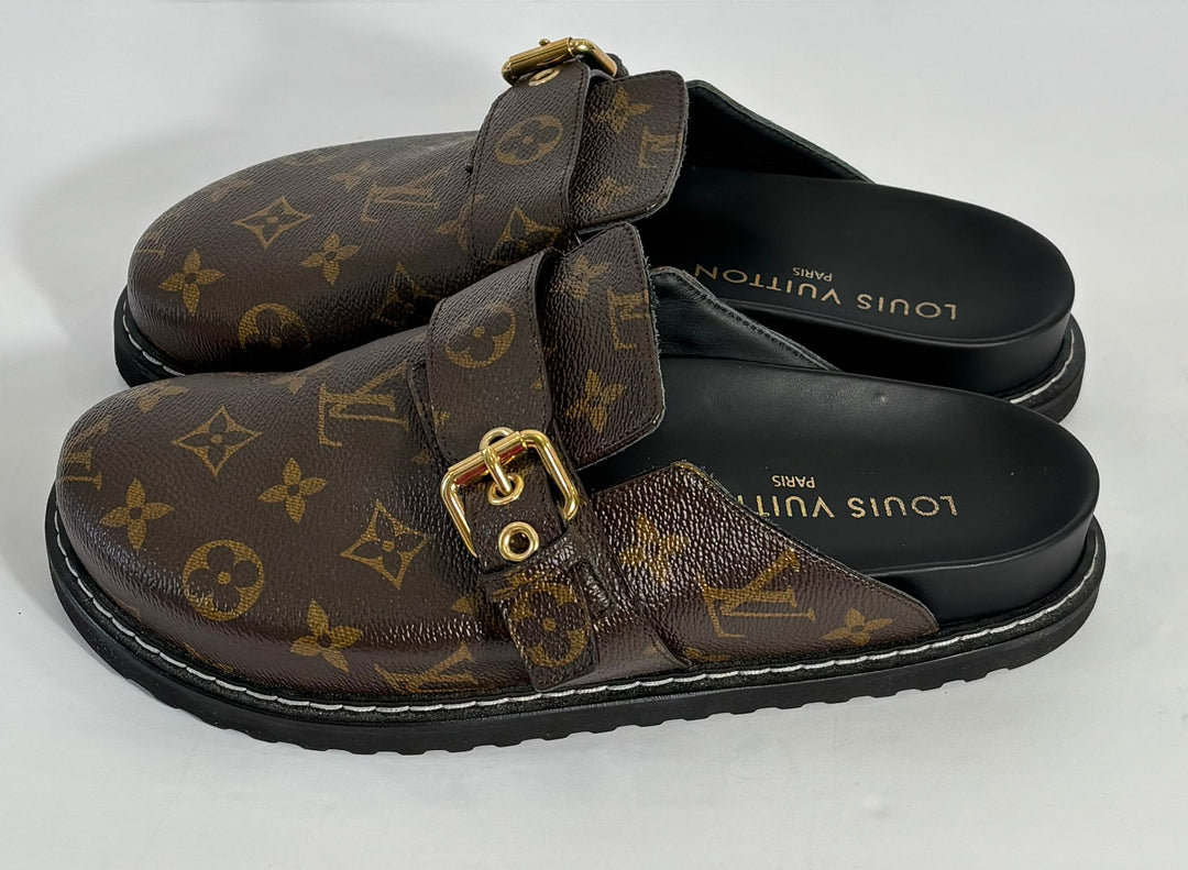 LOUIS VUITTON MONOGRAM COSY FLAT COMFORT MULES
