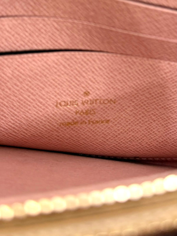 LOUIS VUITTON DAMIER AZUR DOUBLE ZIP POCHETTE- ROSE BALLERINE