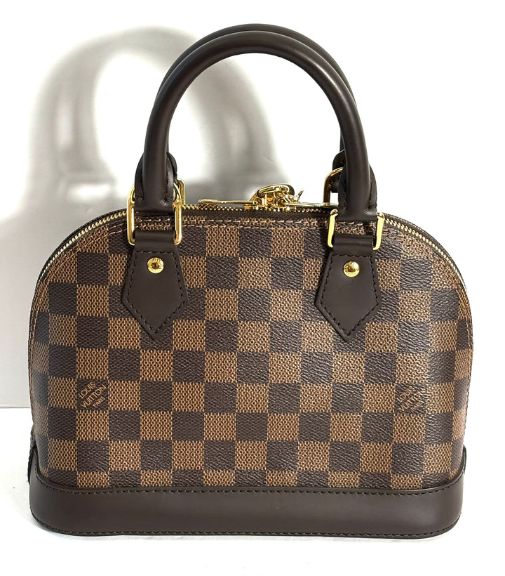 LOUIS VUITTON DAMIER EBENE CANVAS ALMA BB BAG
