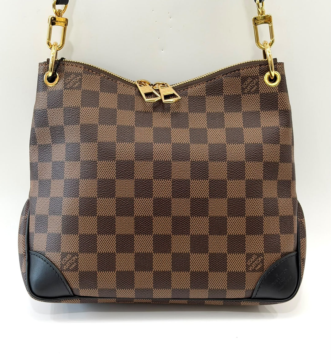 LOUIS VUITTON DAMIER EBENE ODÉON PM CROSSBODY BAG BLACK