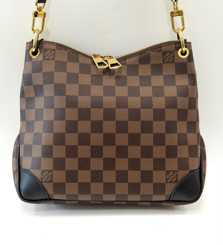 LOUIS VUITTON DAMIER EBENE ODÉON PM CROSSBODY BAG BLACK