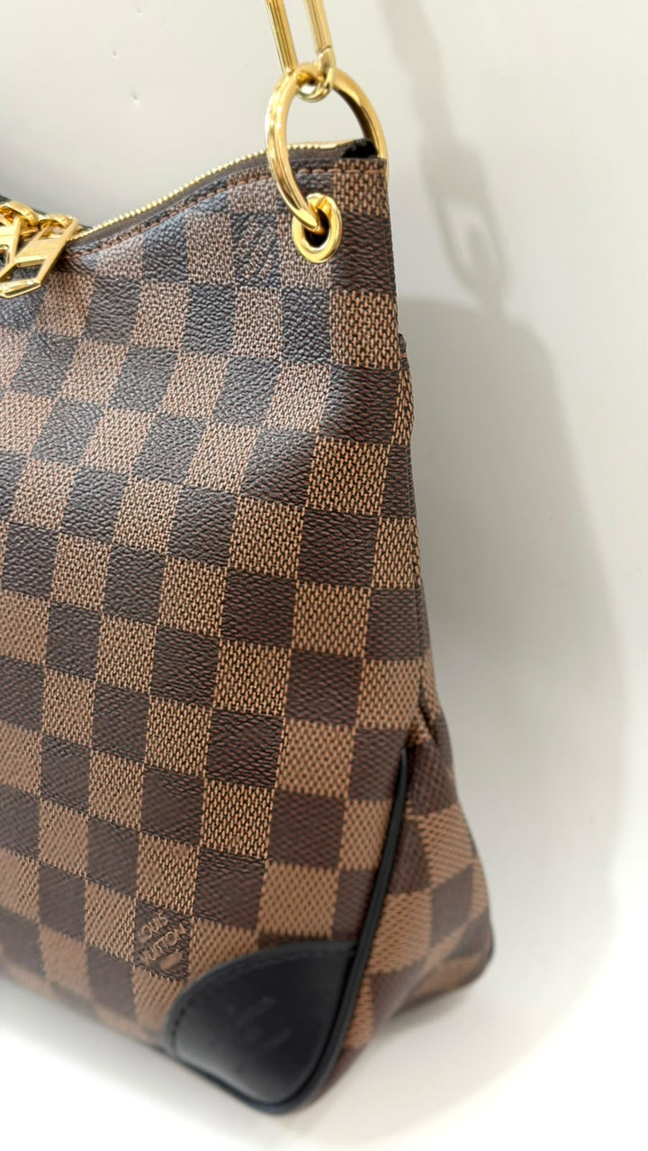 LOUIS VUITTON DAMIER EBENE ODÉON PM CROSSBODY BAG BLACK